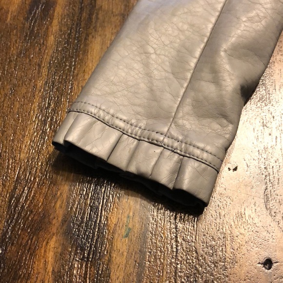 Lane Crawford Gray Leather Look Jacket - Small - Picture 5 of 7